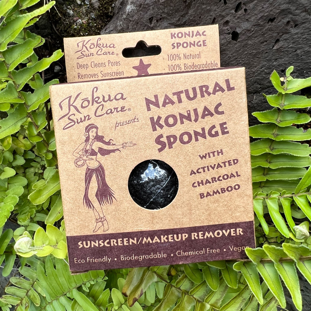 Konjac Sponge/Sunscreen Remover with Activated Bamboo Charcoal Starfish-shaped