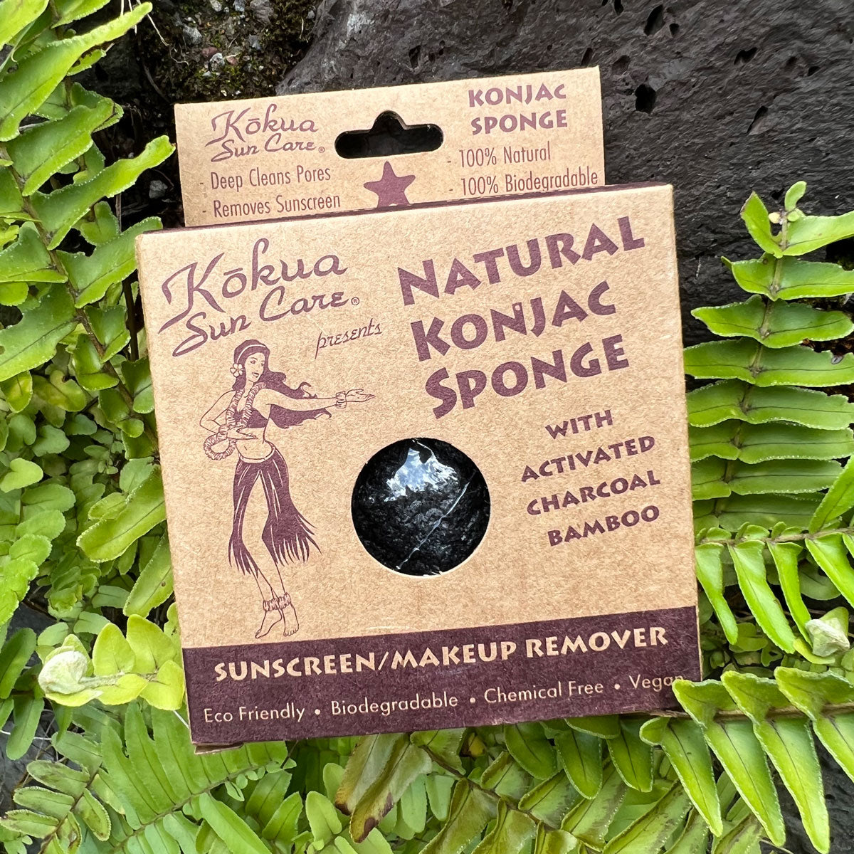 Konjac Sponge/Sunscreen Remover with Activated Bamboo Charcoal - Starfish-shaped