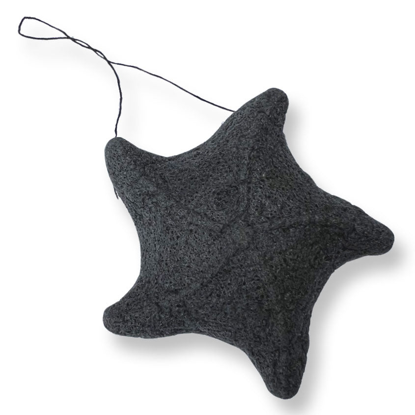 Konjac Sponge/Sunscreen Remover with Activated Bamboo Charcoal - Starfish-shaped